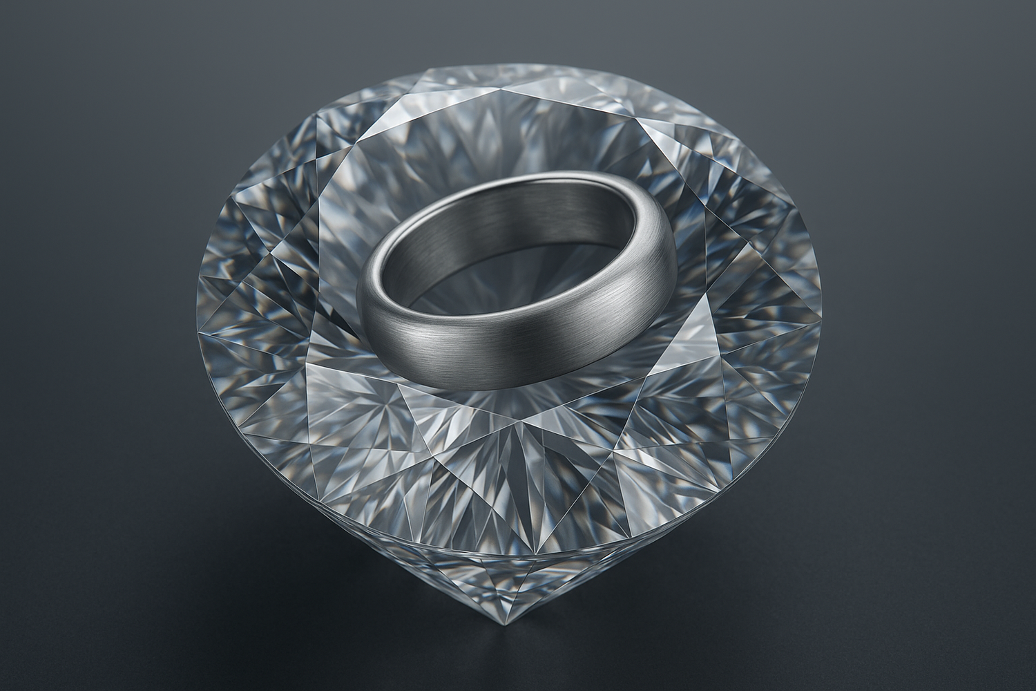 platinum metal in diamond stone