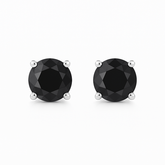 0.20 CT Black Diamond Studs in 18K Gold
