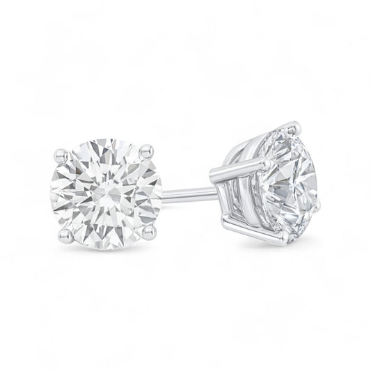 3CT Lab Grown Diamonds Studs in 18K Gold