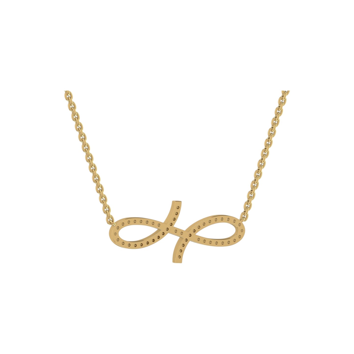 3D Oiza Infinie Diamond Necklace in 18K Gold