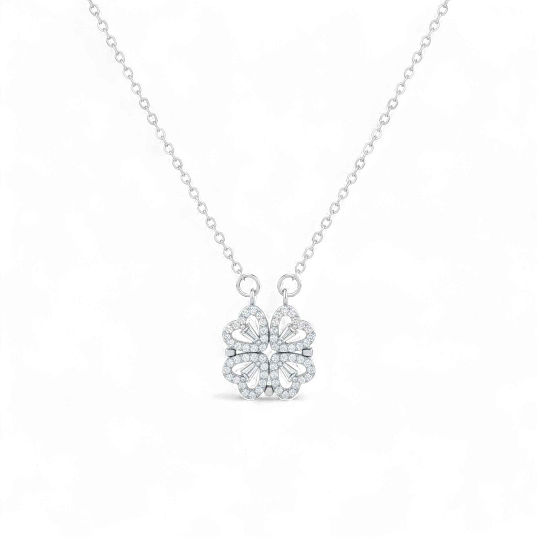 4Heart Clover Necklace in 925 Sterling Silver - Elegant & Symbolic