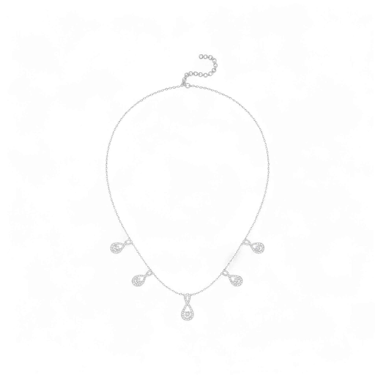 Five Charm Twinkle Infinie Diamond Necklace in 18KT Gold