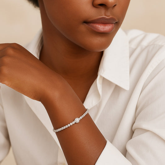 Anu Moissanite Bracelet in 925 Sterling Silver