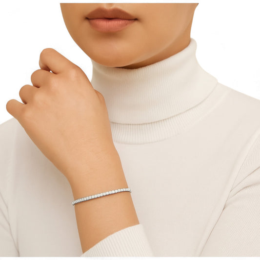 Moissanite Tennis Bracelet in 925 Sterling Silver