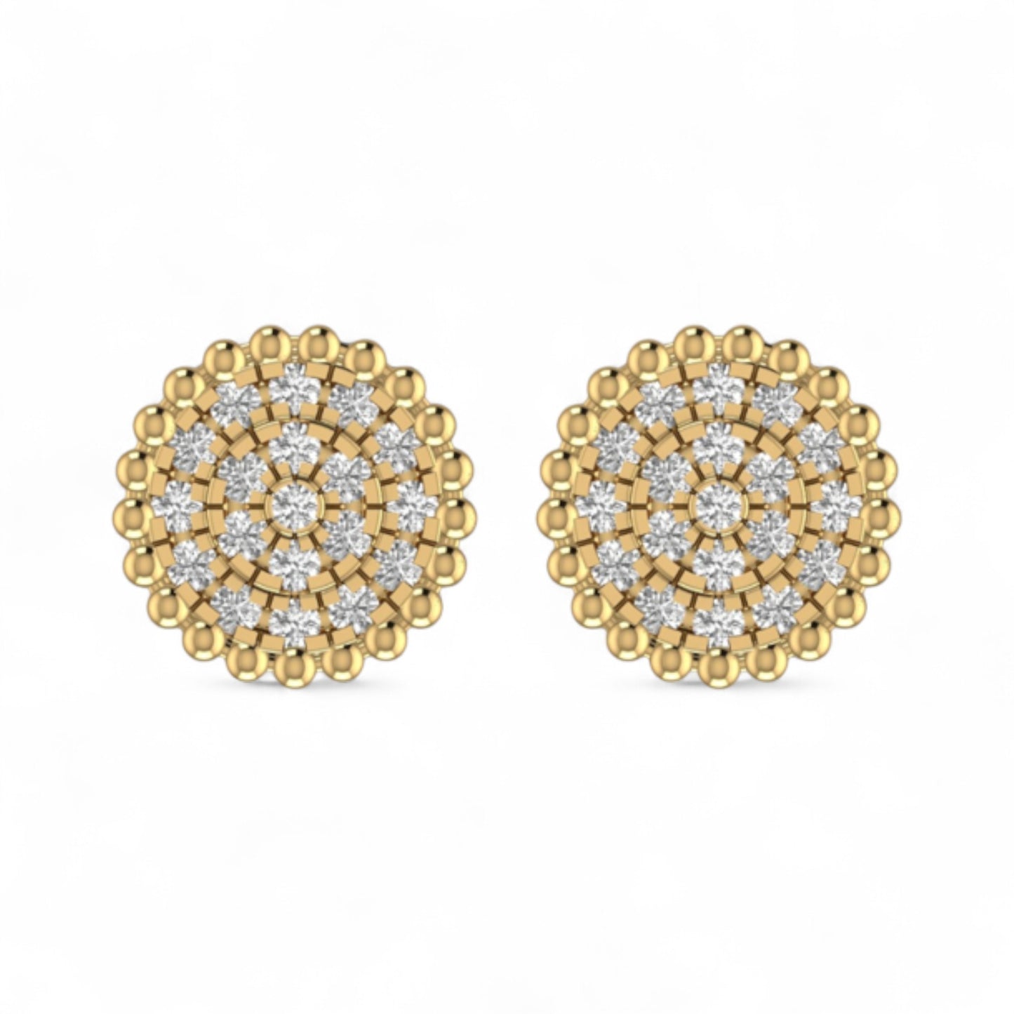 Ava Natural Diamond Studs in 18K Gold