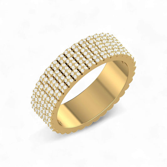 Zeus 180 Natural Diamond Band in 18K Gold