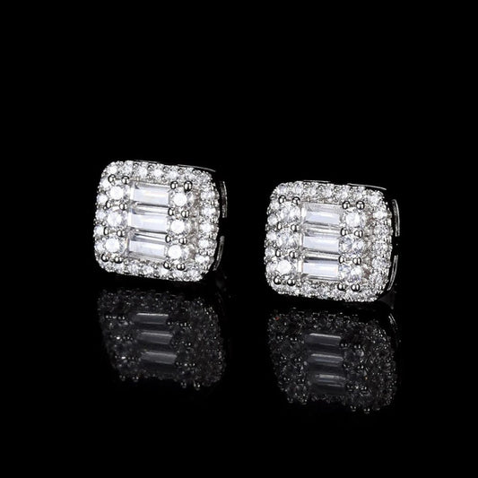 Athens Moissanite Studs in in 925 Sterling Silver