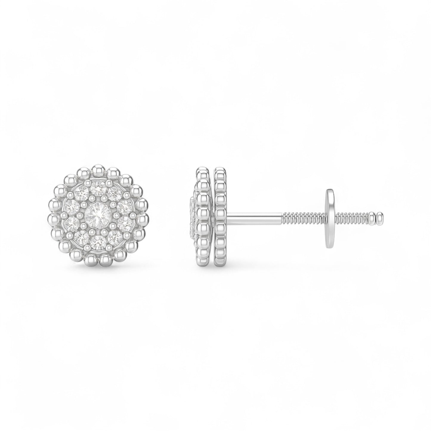 Ava Natural Diamond Studs in 18K Gold