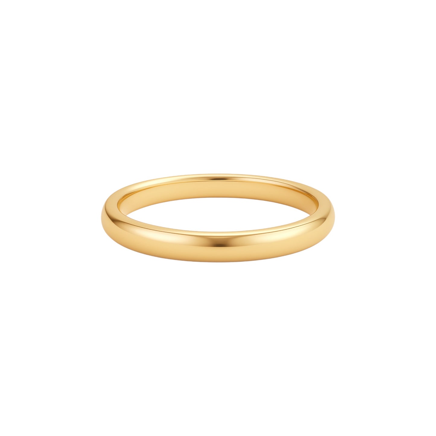 2MM Plain Band in 18K Gold