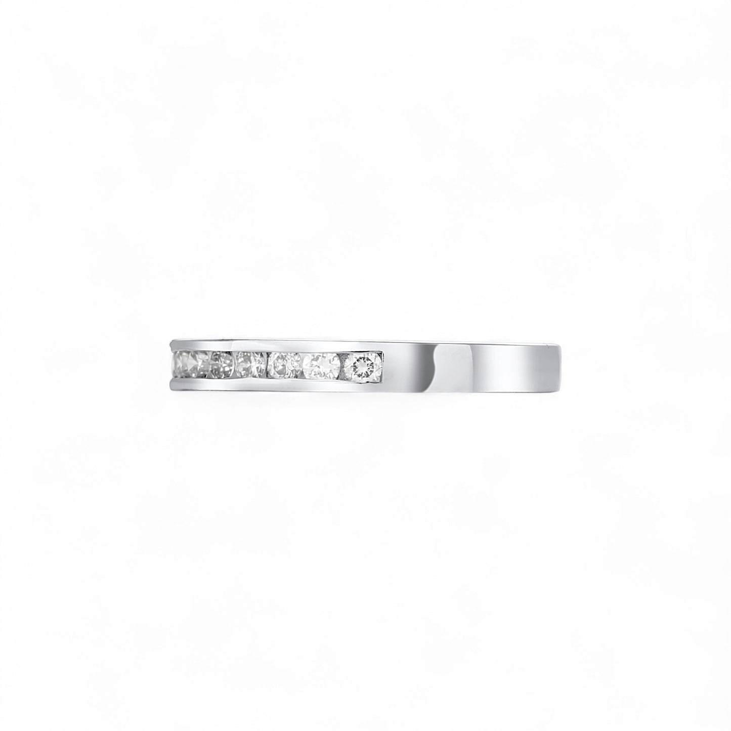 Channel Diamond Band in 18K Gold