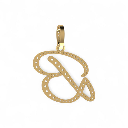 Alphabet XL Diamond Pendant in 18K Gold