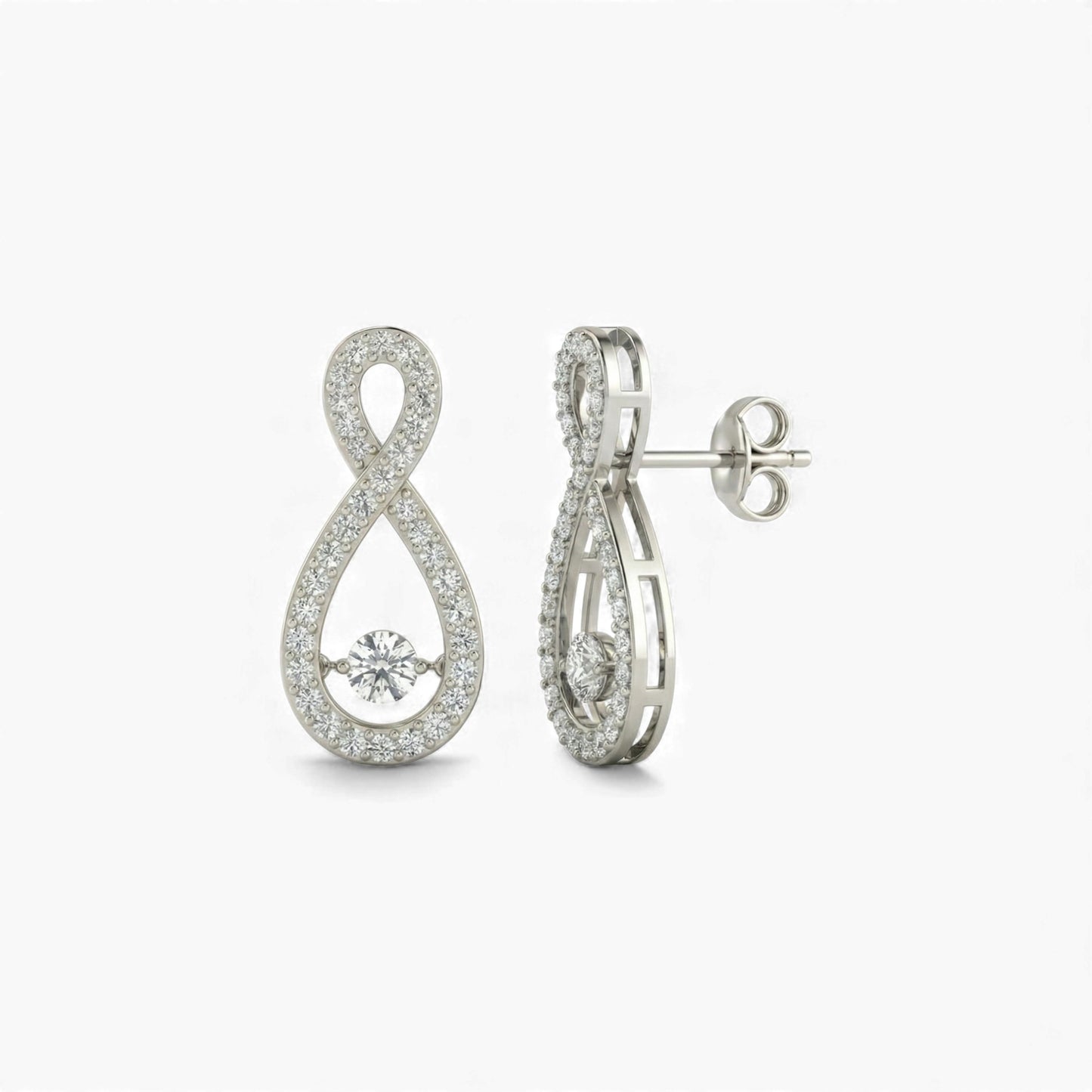 Twinkle Infinie Diamond Studs Earrings in 18KT Gold