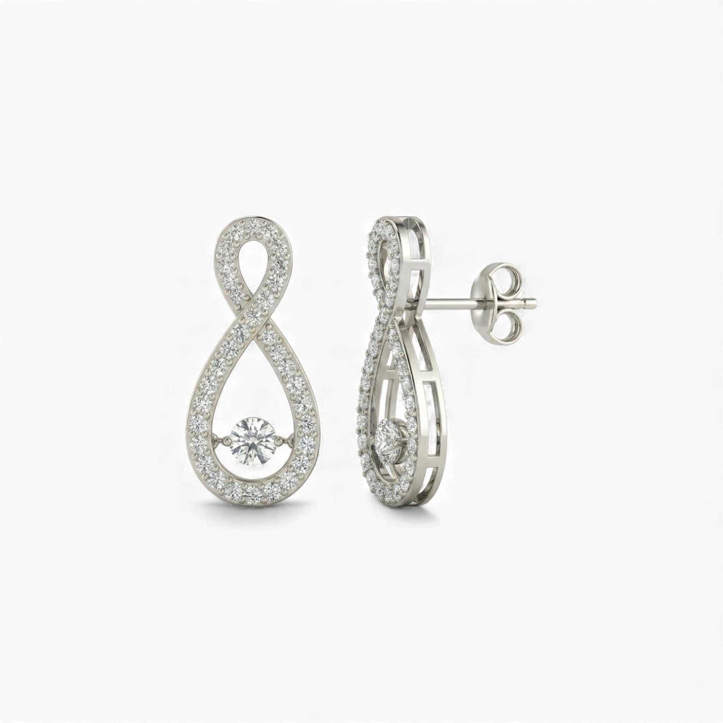 Twinkle Infinie Diamond Studs Earrings in 18KT Gold