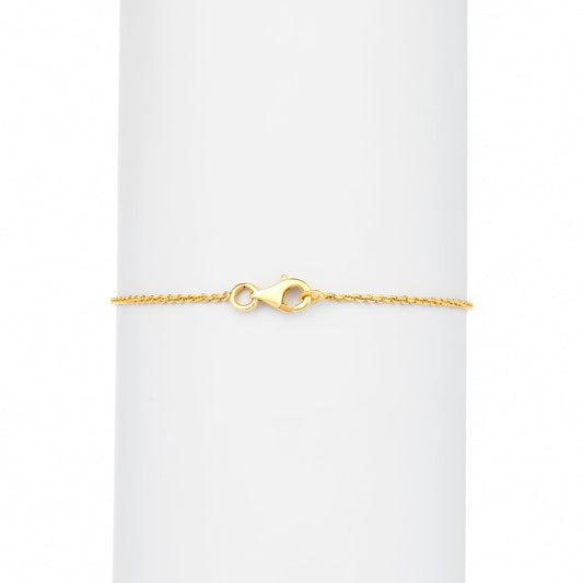 Gold bracelet on a white background