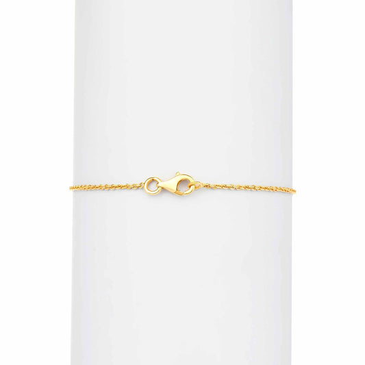 Gold bracelet on a white background