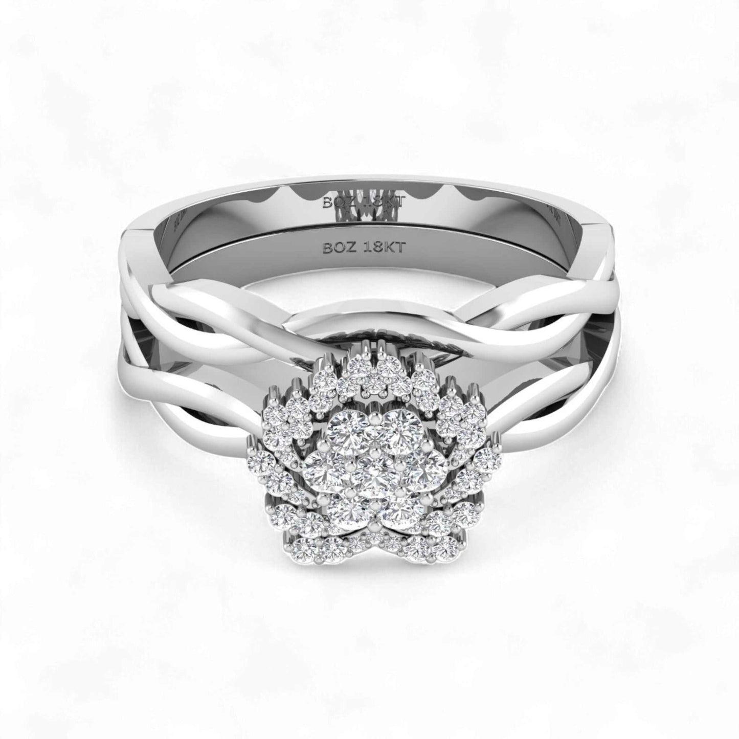 BOZ Forever Natural Diamond Bride Set in 18KT Gold