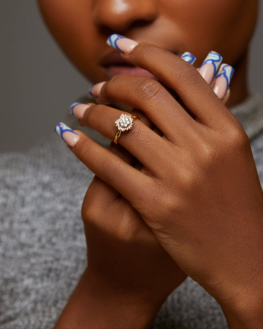 BOZ Forever Natural Diamond Engagement Ring in 18K Gold