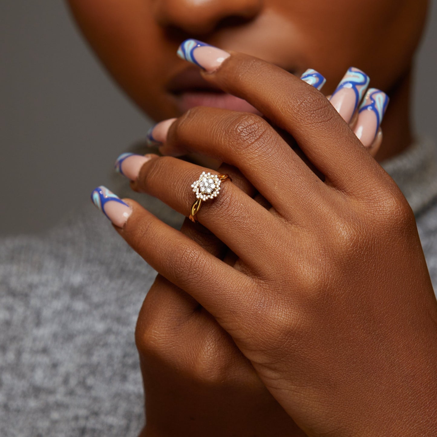 BOZ Forever Natural Diamond Engagement Ring in 18KT Gold