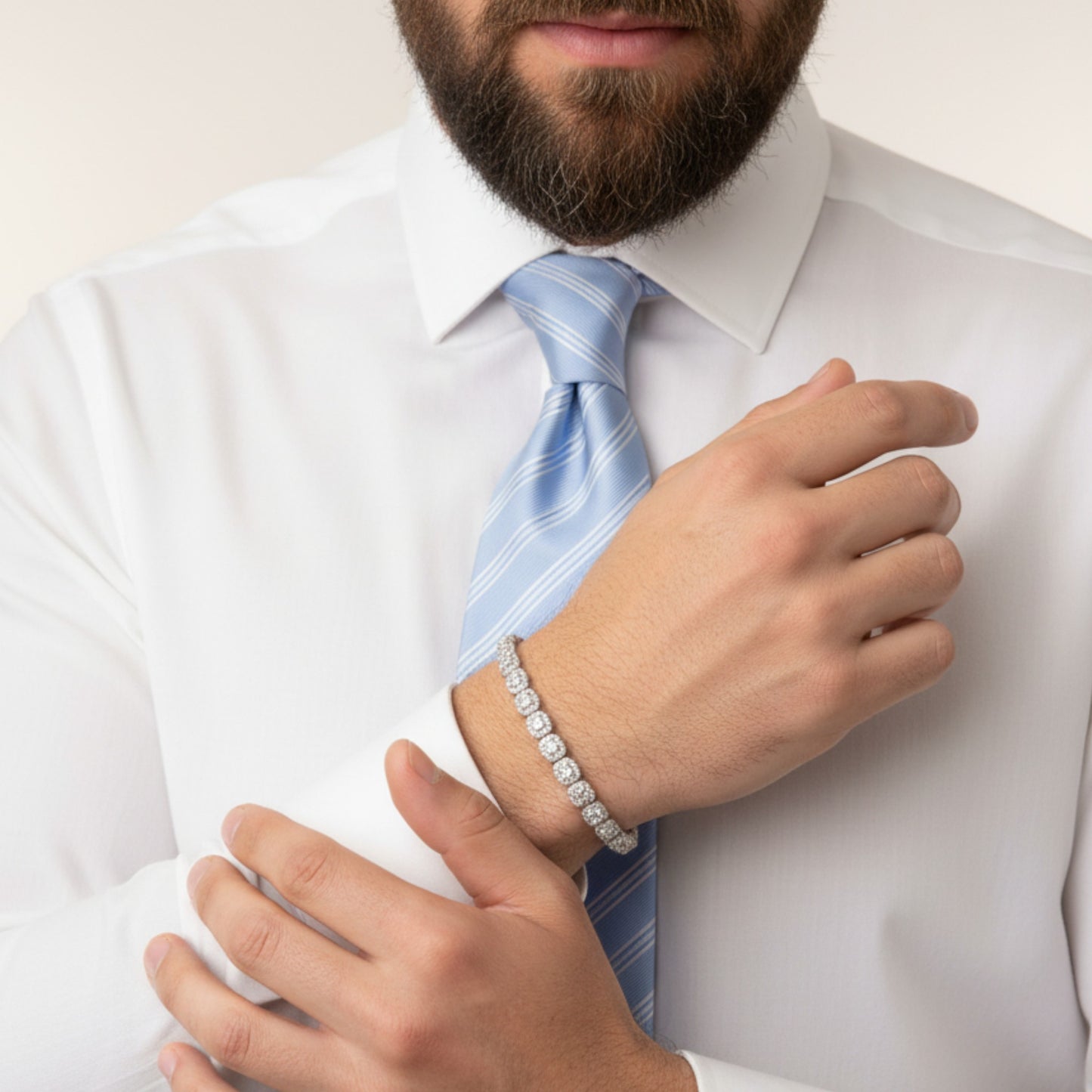 Baguette Moissanite Tennis Bracelet in 925 Sterling Silver