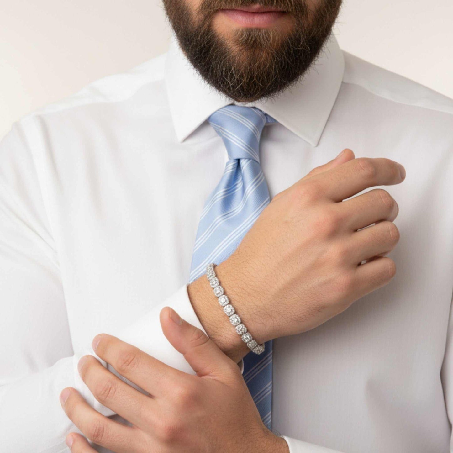 Baguette Moissanite Tennis Bracelet in 925 Sterling Silver