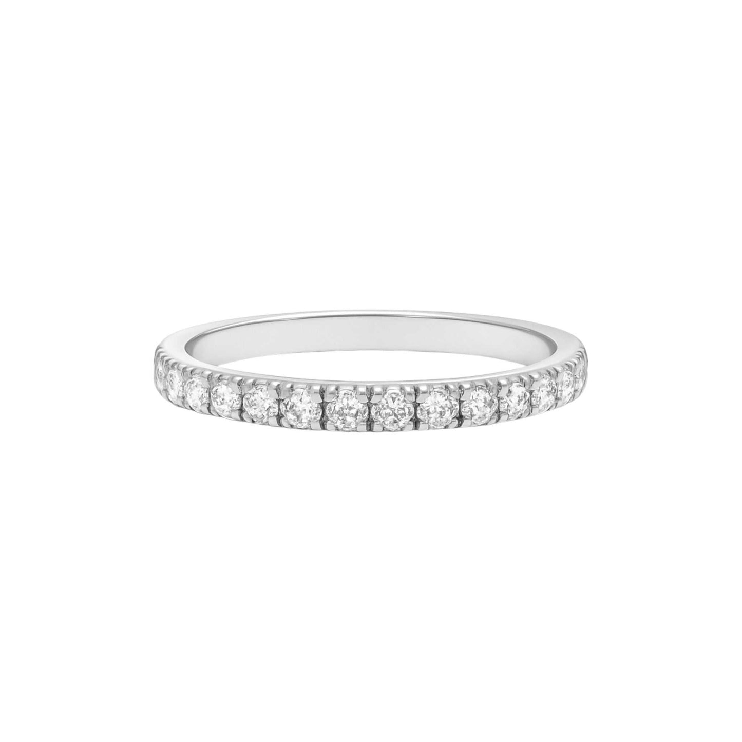 2MM pave natural diamond band in 18KT gold with hand-set diamonds, slim and elegant design