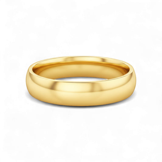 Gold ring on a white background