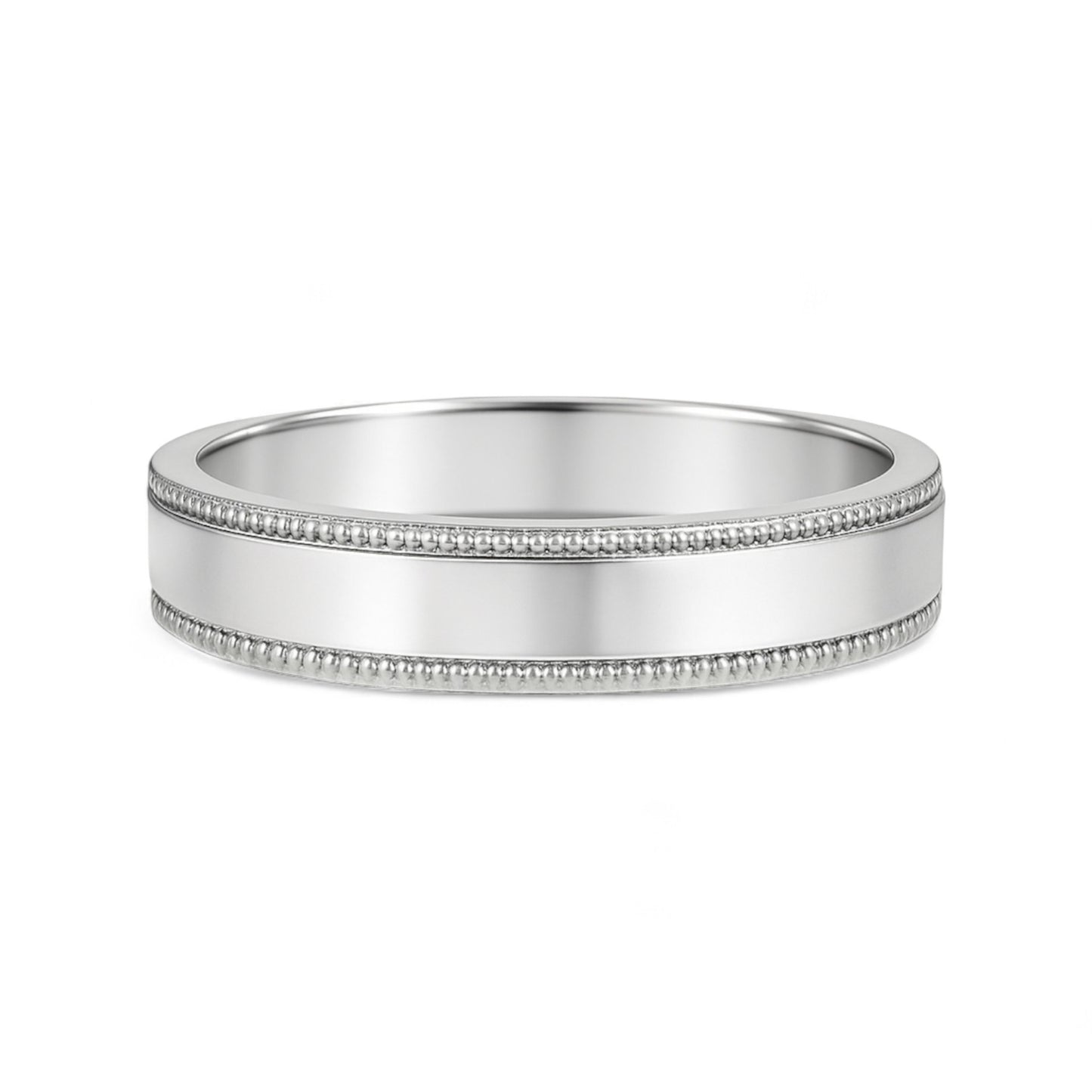 6MM Milgrain Border Band in 18KT Gold