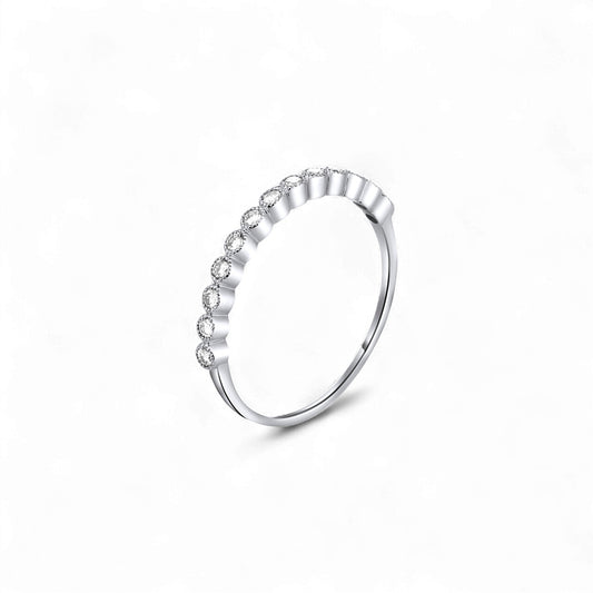 Bezel Eternity CZ Band in 925 Sterling Silver