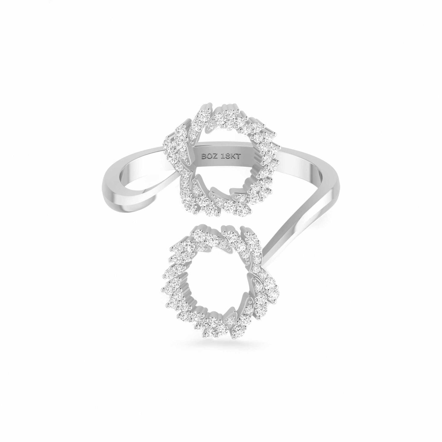 Pair of silver hoop earrings on a white background