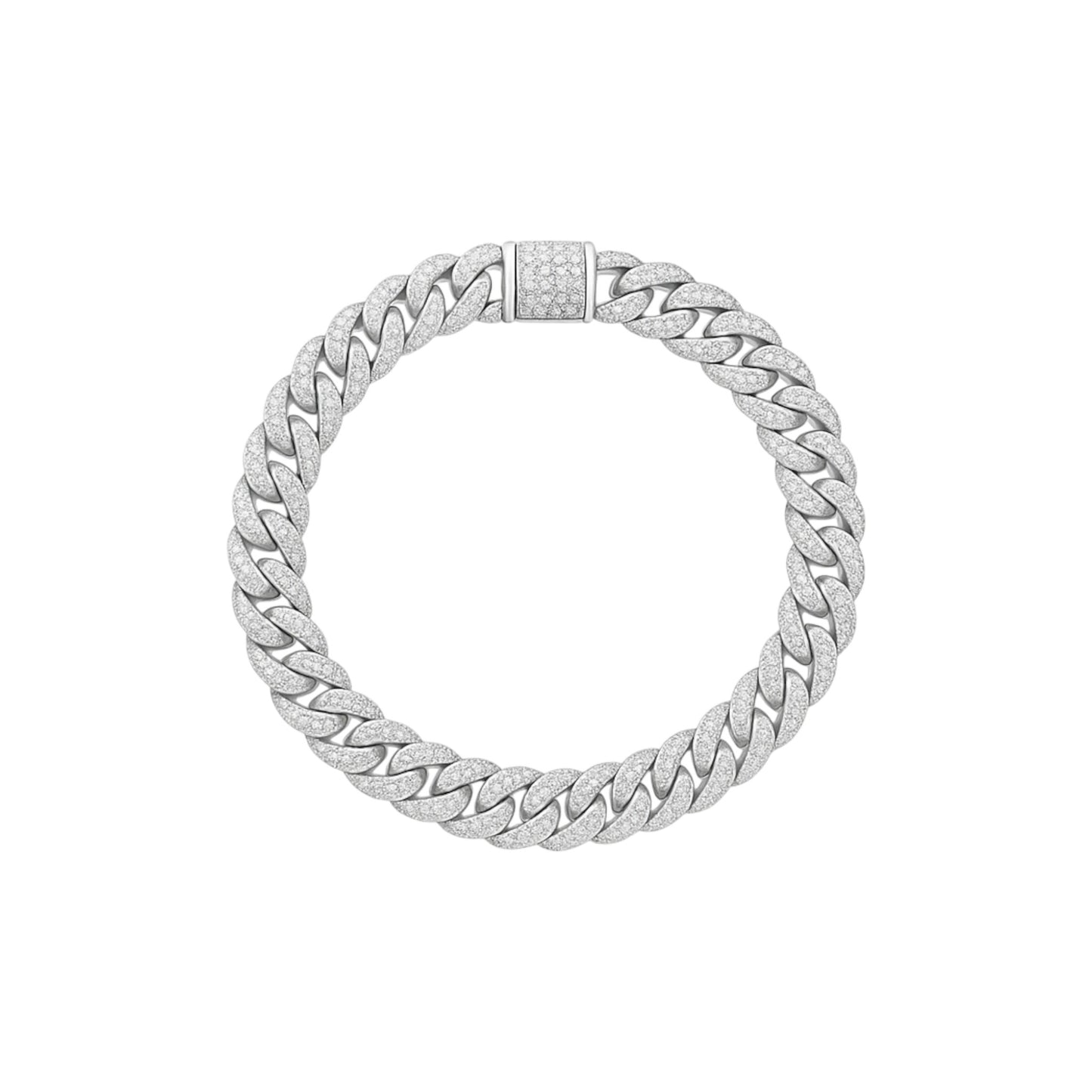 Cuban Link Diamond Bracelet in 18KT Gold