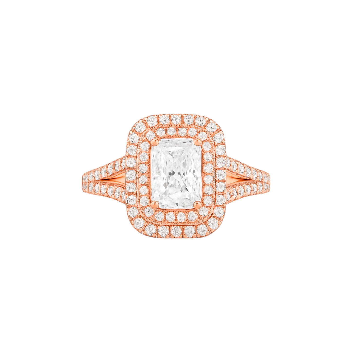 Kylie Radiant Cut Engagement Ring in 10K Gold