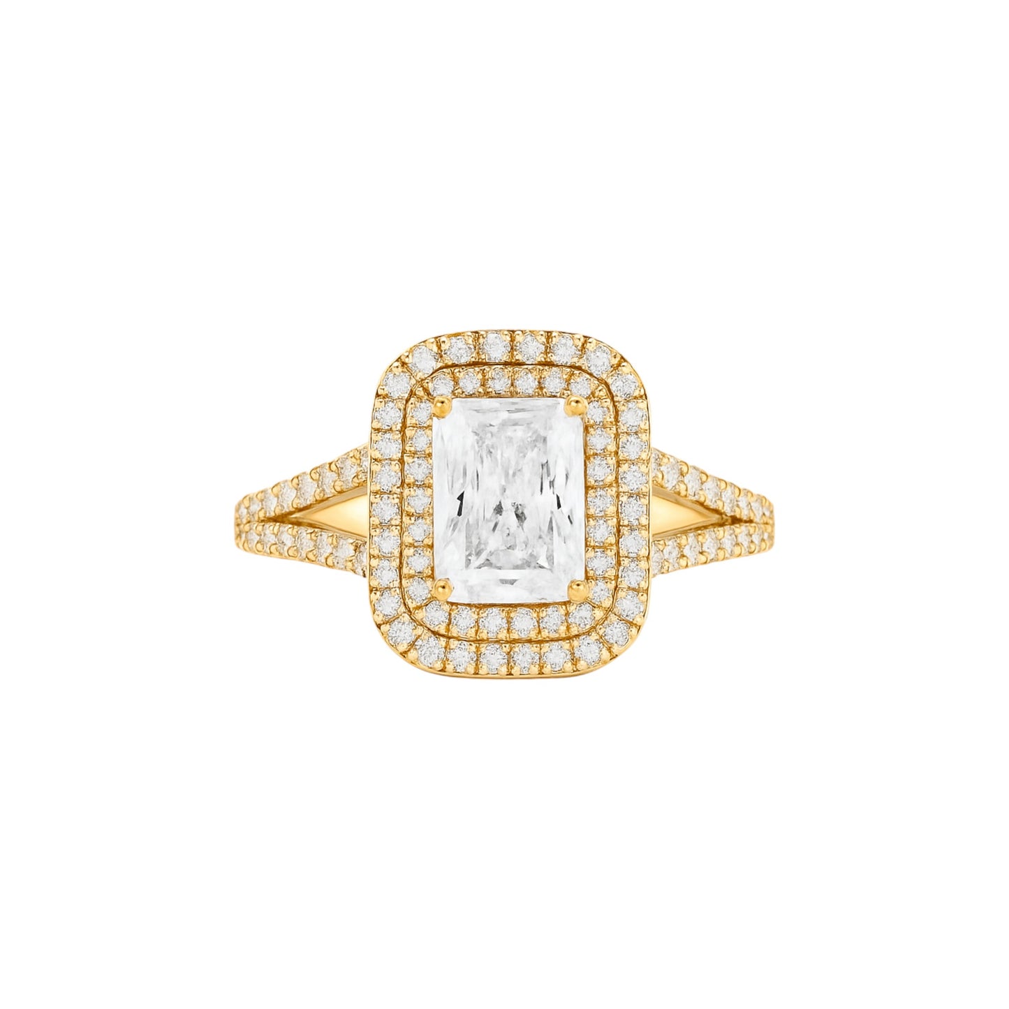 Kylie Radiant Cut Engagement Ring in 10K Gold