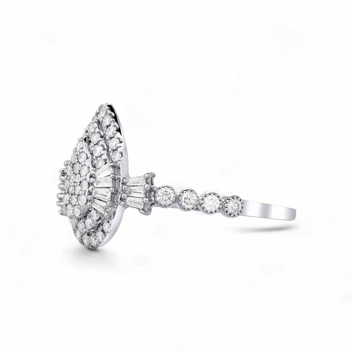 Lucy Pear Cut CZ Engagement Ring in 925 Sterling Silver