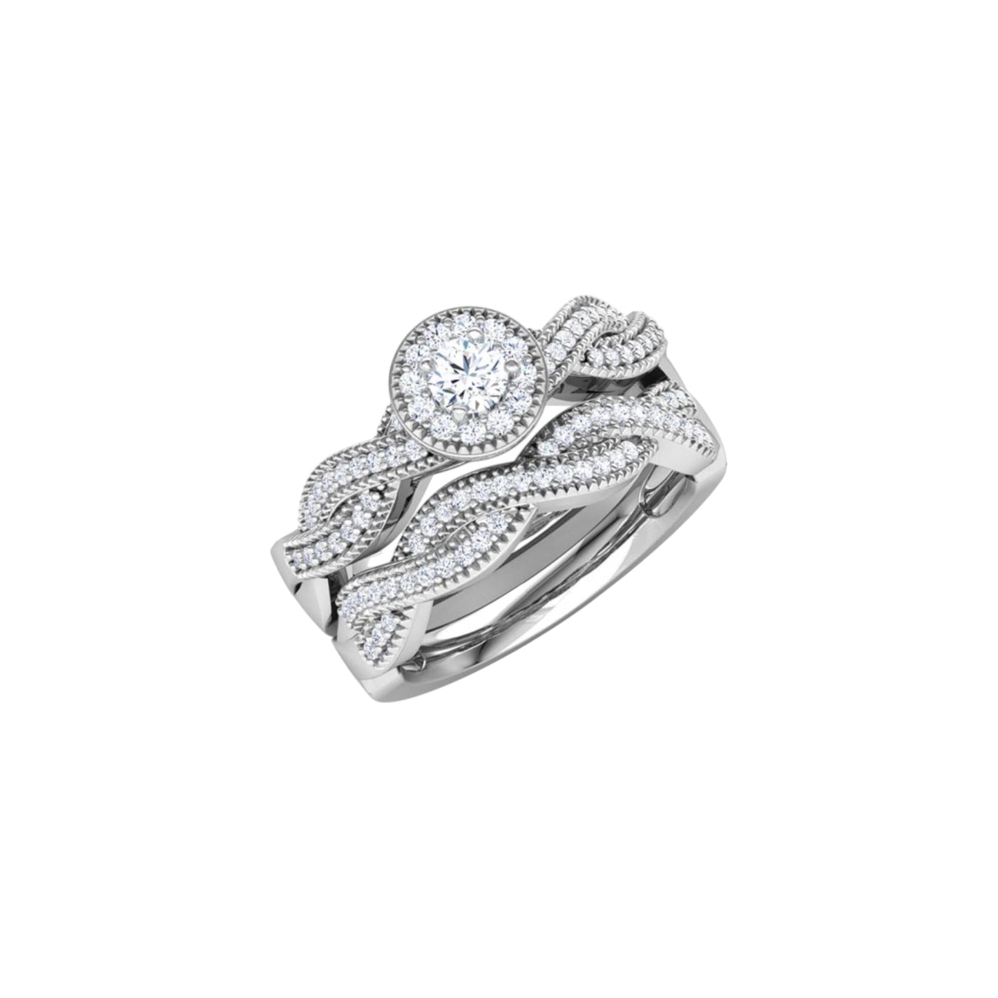 Mira CZ Bride Set in 18K Gold