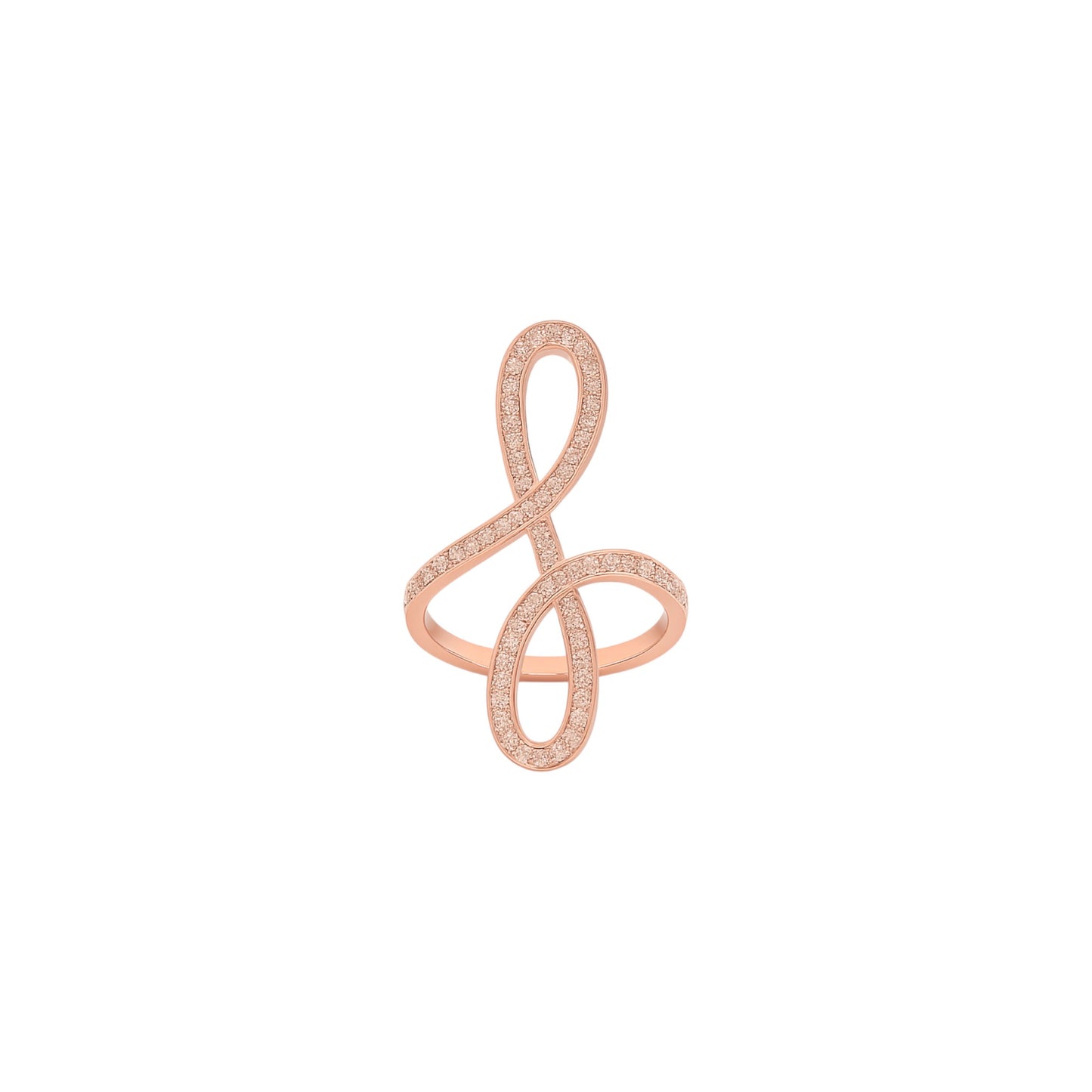 Oiza Infinie Pave Diamond Ring in 18K Gold