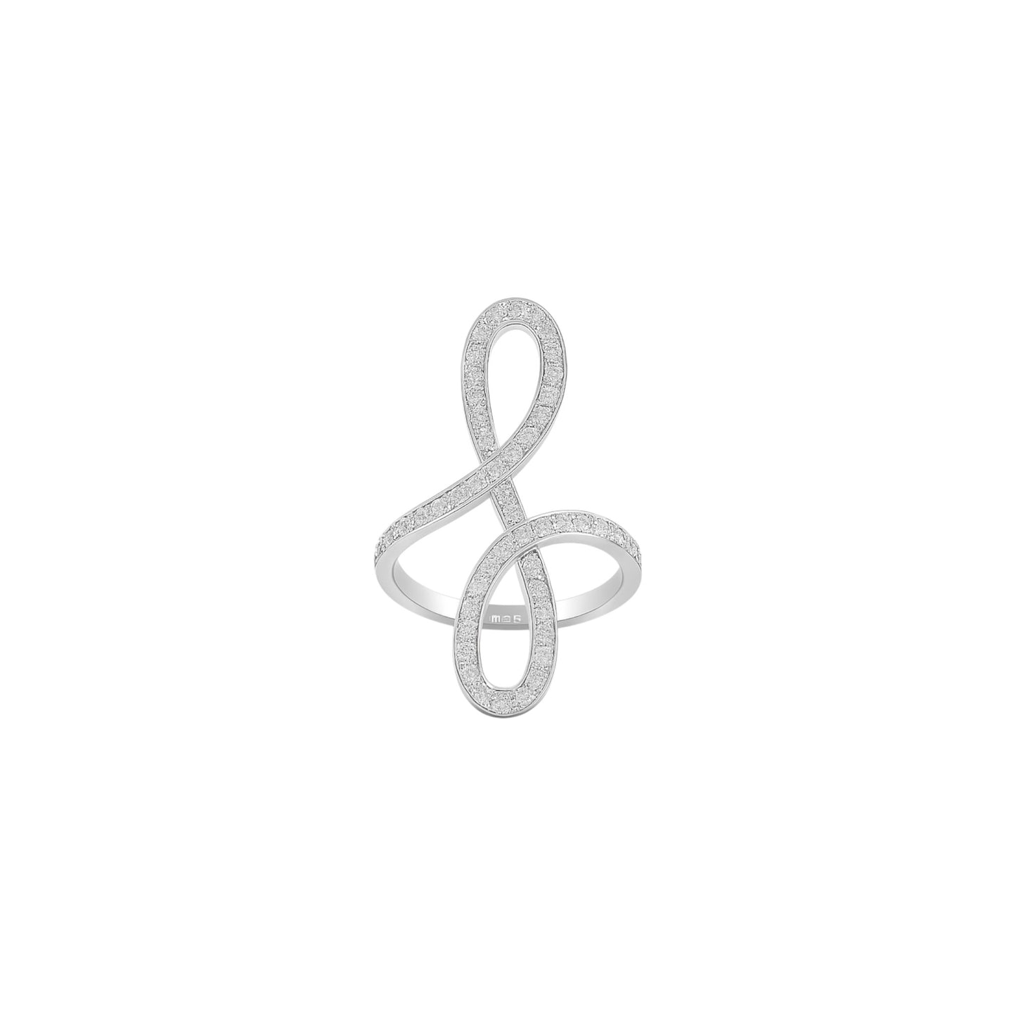 Oiza Infinie Pave Diamond Ring in 18K Gold