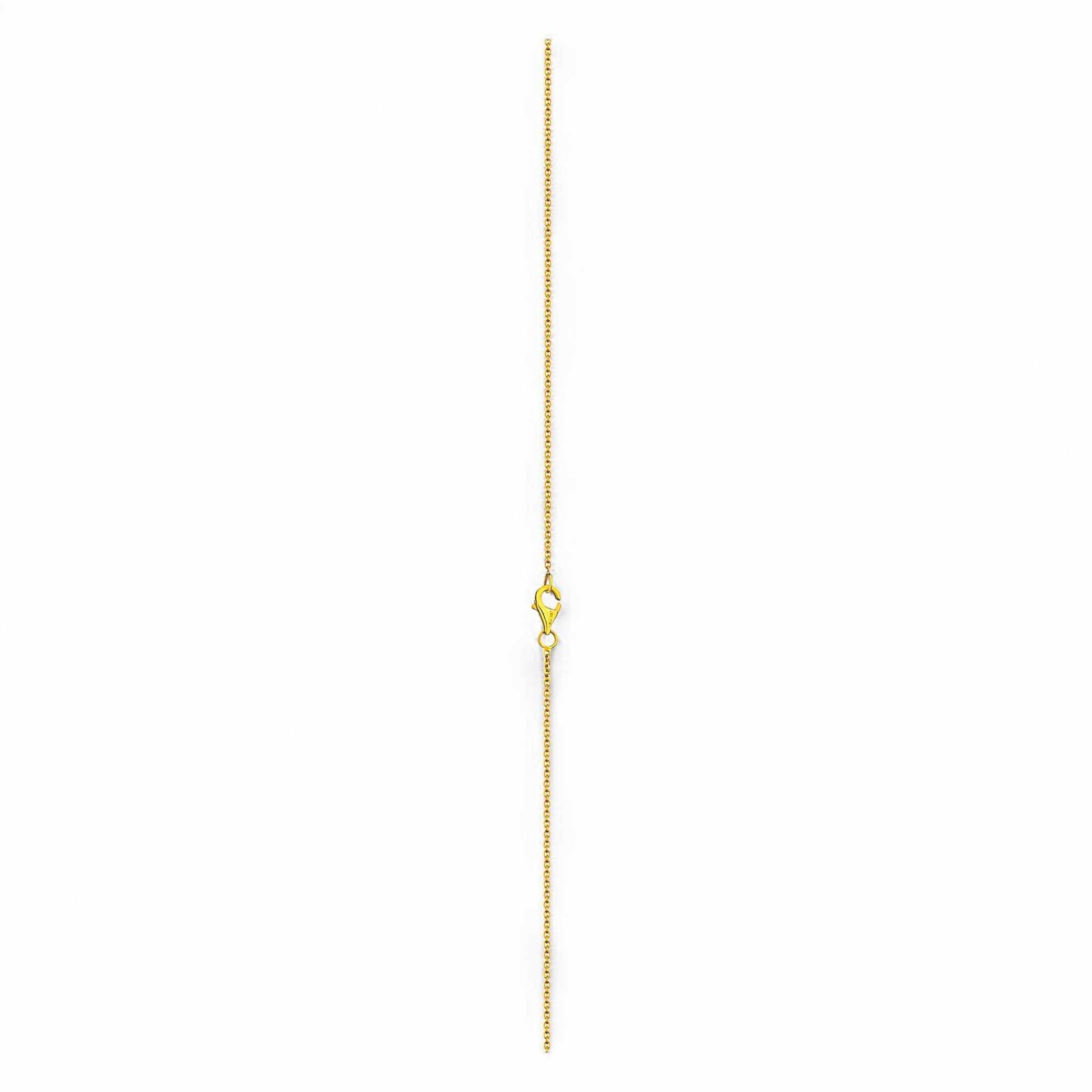 Gold chain necklace on a white background