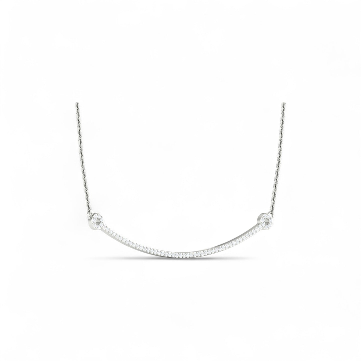 Smile Natural Diamond Necklace in 18 karat Gold