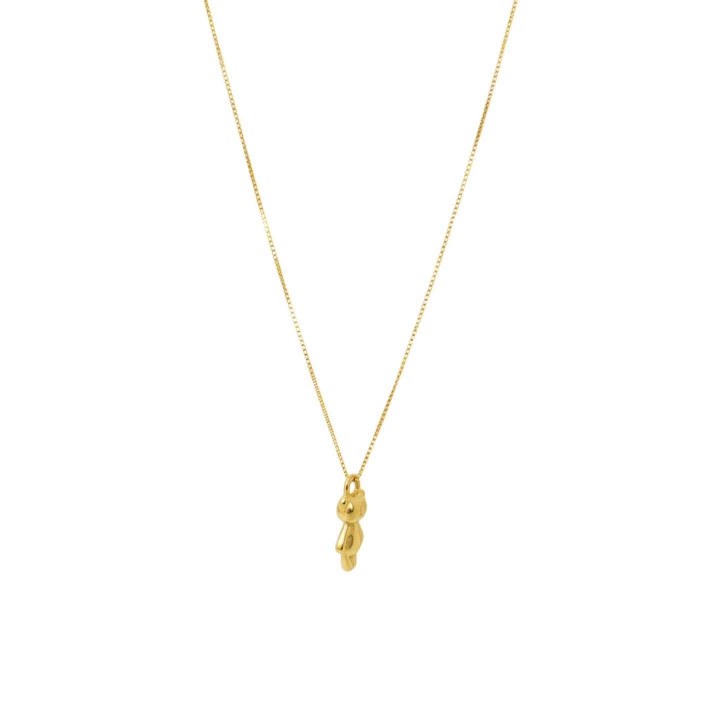 Teddy Bear Pendant Necklace in 18KT Gold