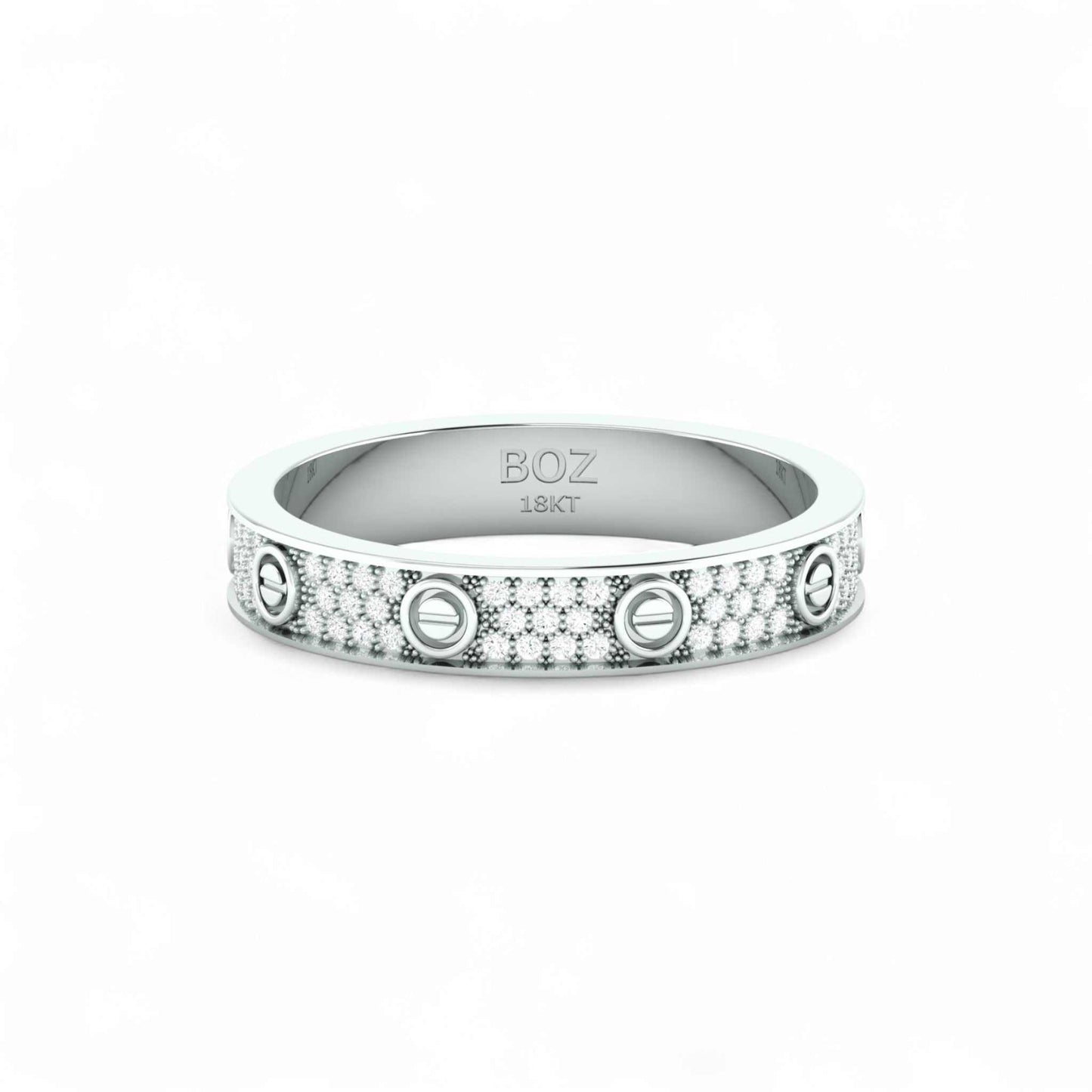 Love Inspired 4mm Natural Diamond Band in 18KT Gold