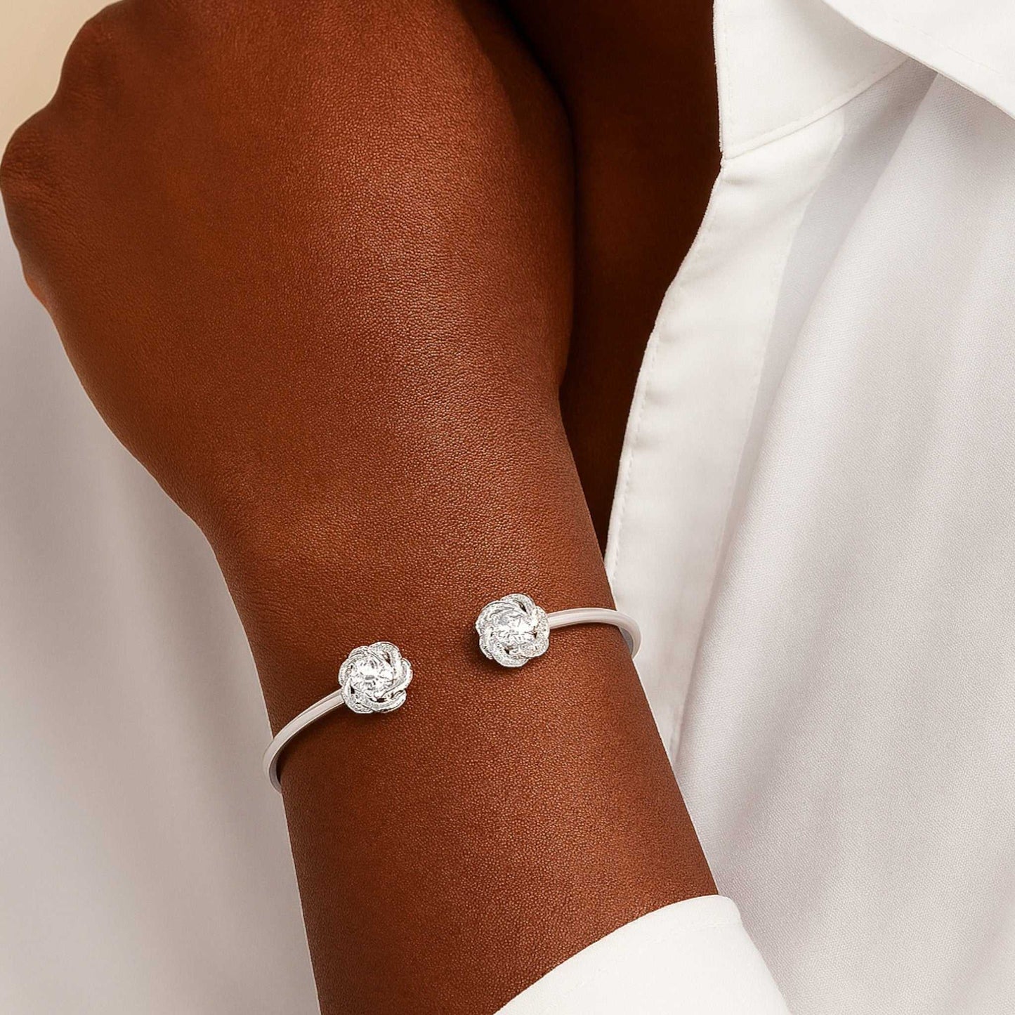 Moonstone Moissanite Bracelet in 925 Sterling Silver