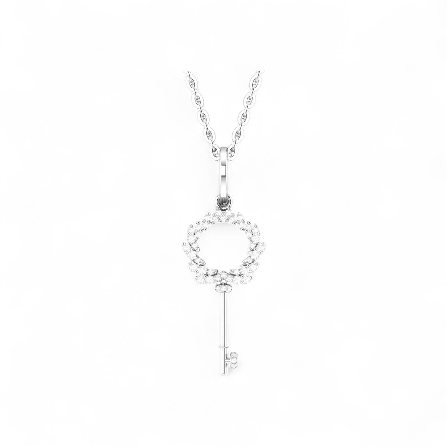 BOZ Forever Key Diamond Necklace in 18K Gold