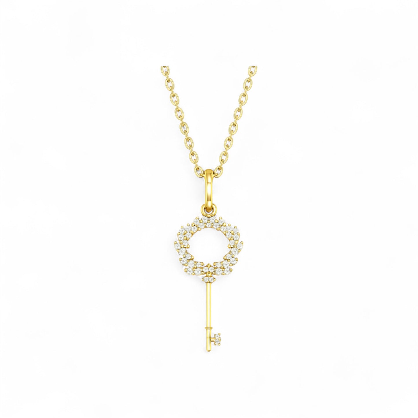 BOZ Forever Key Diamond Necklace in 18K Gold