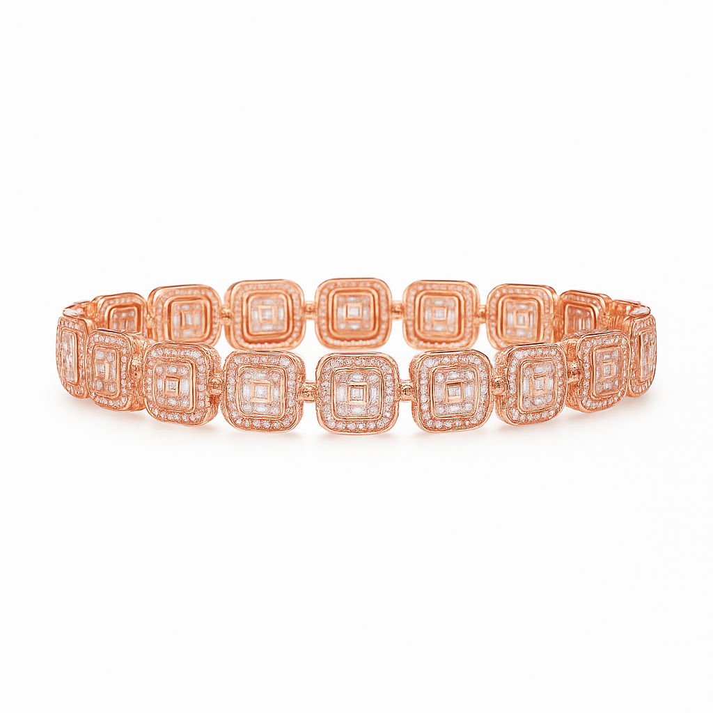 Baguette Diamond Tennis Bracelet in 18K Gold