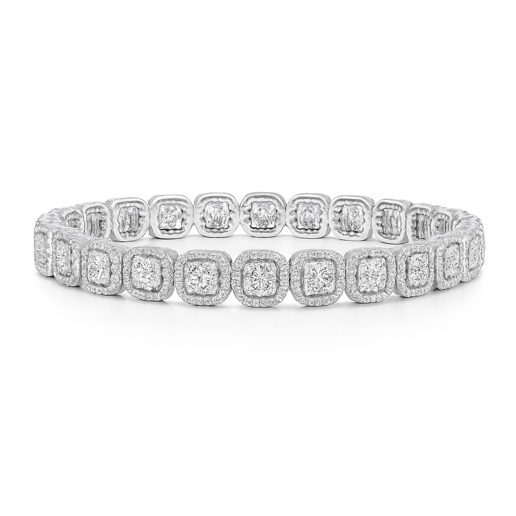 Baguette Diamond Tennis Bracelet in 18K Gold