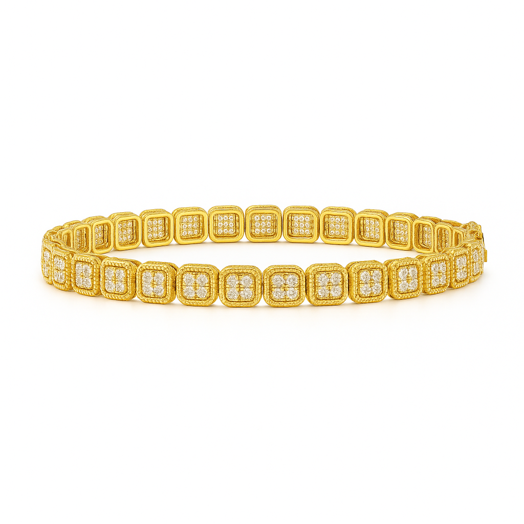 Baguette Diamond Tennis Bracelet in 18K Gold
