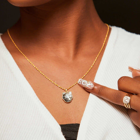 Black Panther Pendant in 18KT Gold