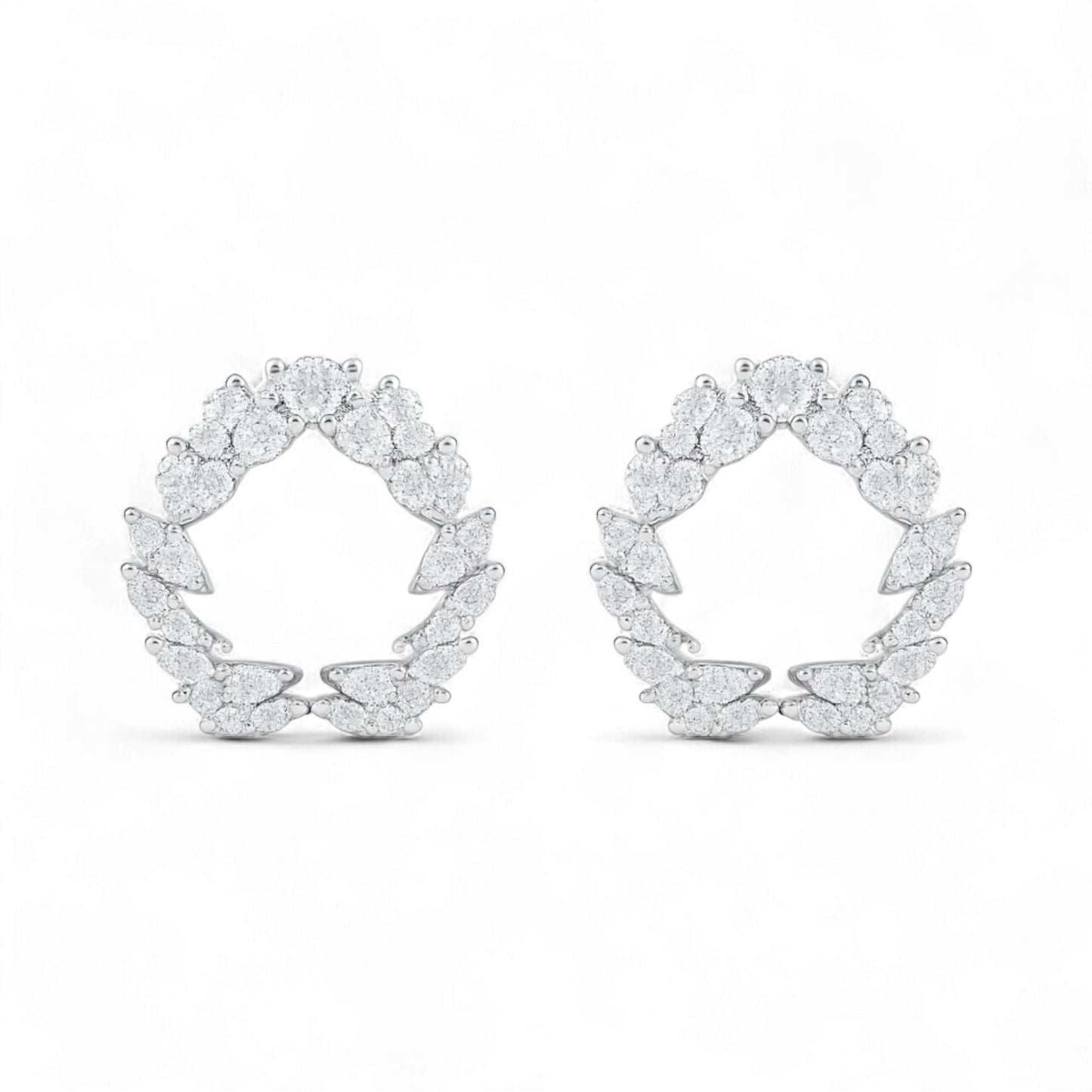 Boz Forever Single Motif Diamond Studs in 18K Gold