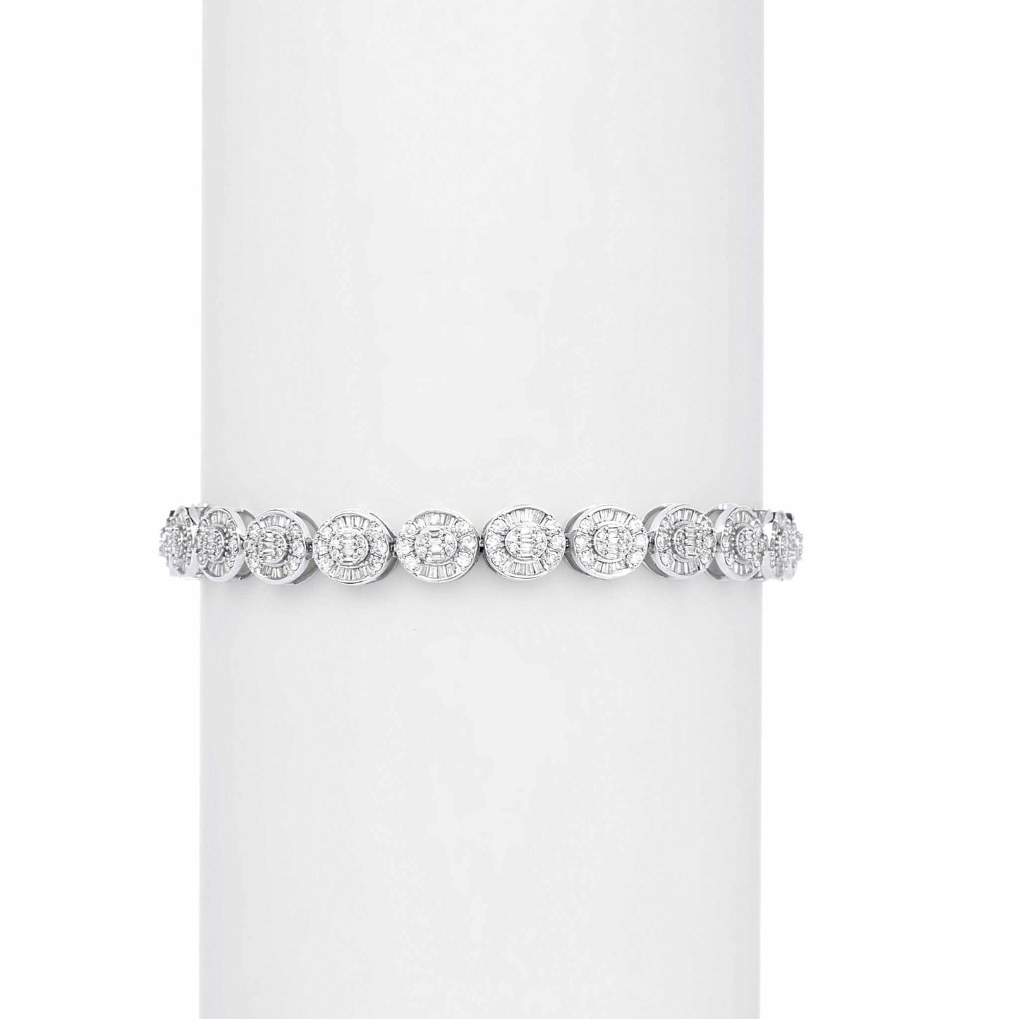 Eros Oval Baguette Bracelet in 18KT Gold