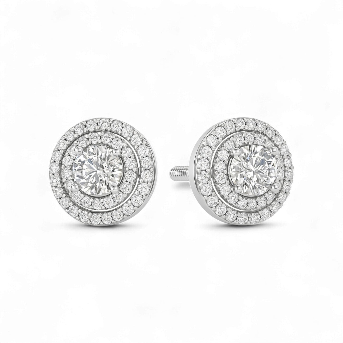 Aiden Natural Diamond Studs in 18K Gold